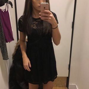 Black lace dress